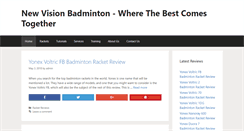 Desktop Screenshot of newvisionbadminton.com