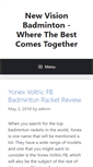 Mobile Screenshot of newvisionbadminton.com